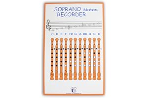 PLUM ROSE PUBLISHING LLC PLUM ROSE Rainbow Recorder Finger Chart (11x17) Recorder Learn to Play - Play the Recorder (Orange)