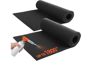 UCandy 2 Pack Carbon Felt Fireproof Welding Blanket, 12" X 36" Welding Blanket Heat Resistant Up to 1800°F,Flame Retardant Fabric Carbon Felt for Welders,Soldering Welding Brazing