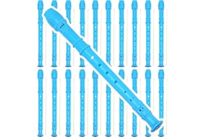 MUKLEI 20Pcs 8-Hole Sopran Descant Recorder, Soprano Recorder Instrument with Cleaning Rod for School, Beginner, Classroom, B