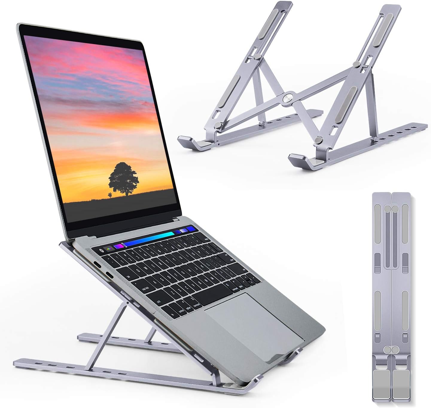 Portable Laptop Stand, Goojodoq Adjustable Aluminum Laptop