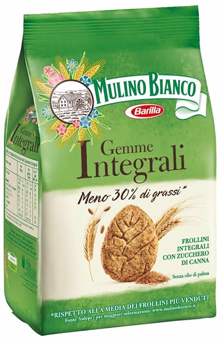title=Mulino Bianco- Biscotti Gemme Integrali- 4 confezioni da 300 g [1200 g]