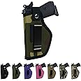 Universal Gun Holsters for Men Women, IWB/OWB 9mm Holsters for Pistols Right Left, 380 Gun Holster, Concealed Carry Holster Fits S&W M&P Shield Glock 17 19 26 27 42 43 Revolver, Similar Handguns