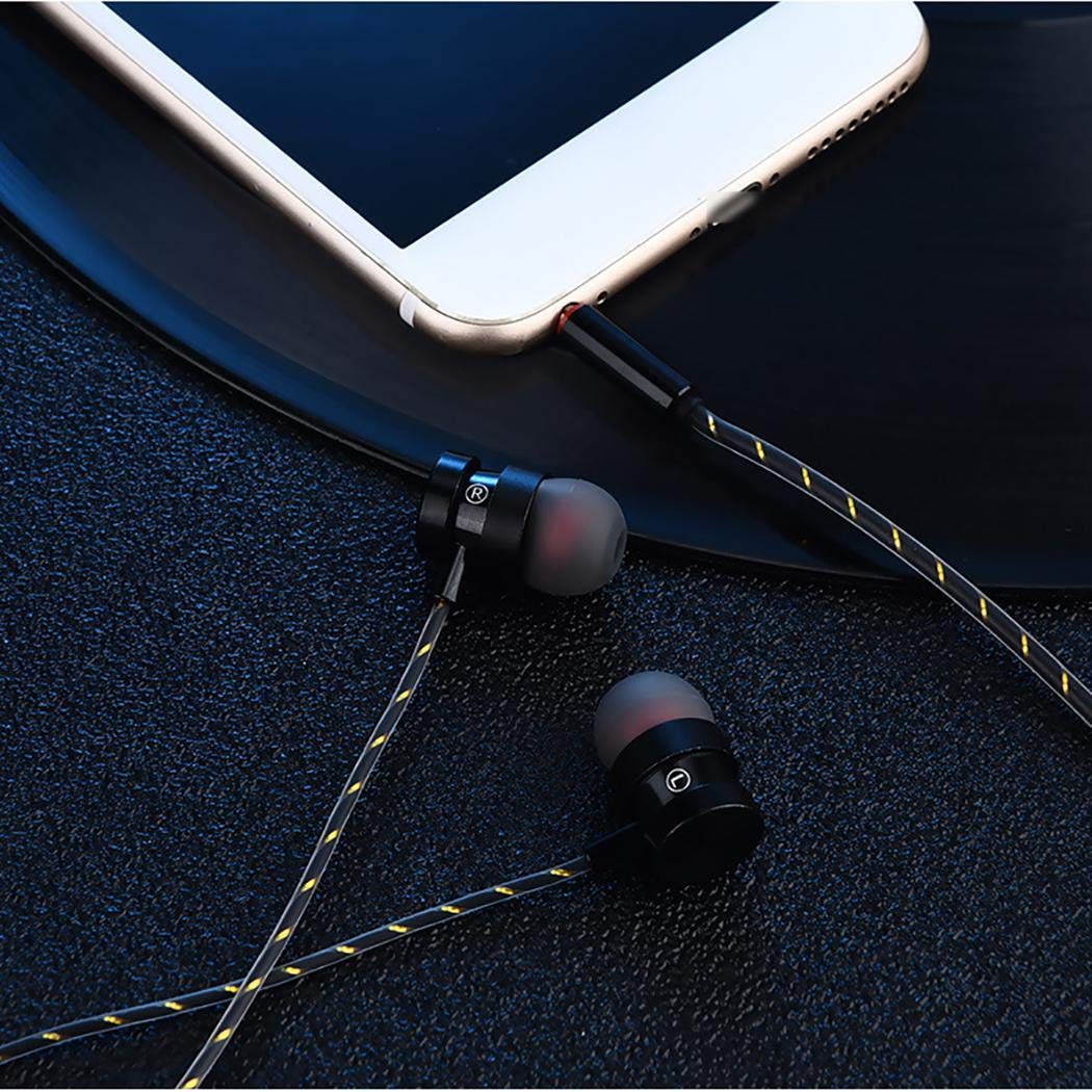 Kikole Metal Wire-Controlled Mobile Phone Computer General in-Ear Earphone Earbud Headphones