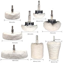 Tworider 8 pcs Buffing Wheel for Drill,Buffing Pad