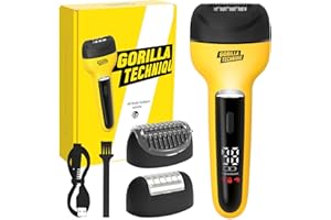 PURPLE GORILLA Gorilla Technique 3-in-1 Epilator 2000V, Facial & Body Hair Removal Device, Pain Relief Roller, Cordless Rechargeable Electric Tweezers & Shaver & Callus Remover, Women & Men, Korean Skin Care - 2000V