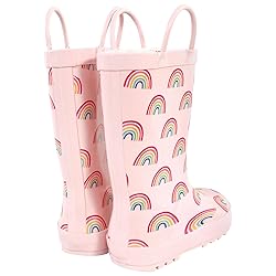 Hudson Baby Rain Boots, Pink Rainbows, 5 US Unisex