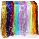 LURELINK-Flashabou-Fly-Tying-Materials-Making-Flies-Jig-Fishing-Lure-Supplies 12&amp;24 Colors Crystal Krystal Flash String Ripple Saltwater Freshwater