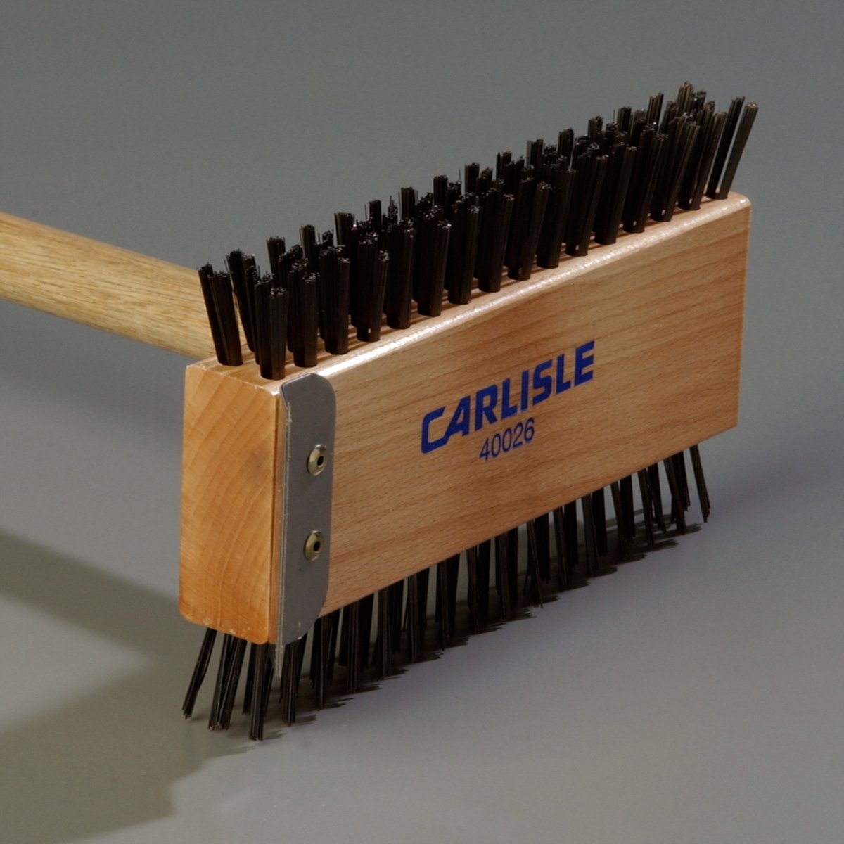 Carlisle 4002600 Broiler Master Grill Brush, Carbon Steel Bristles, 30.5" Length, Hardwood Brush and Handle, Natural: Industrial & Scientific