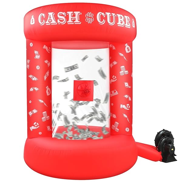 SILIPULL 5 FT INFLATABLE CASH CUBE BOOTH INFLATABLE...