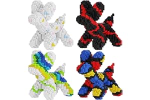 JQARCH Balloon Dog Building Blocks Set, Micro Blocks 4 in 1 Dogs Set Kit Toy, Adorable Puppy Dog, 8000PCS 3D Puzzle Collection Animal Model, Compatible with Lego, Gifts for Adults