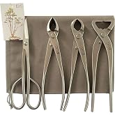 Vouiu 4-Piece Bonsai Tool Set,Concave Cutter,Knob Cutter,Trunk Splitter,Bonsai Scissors