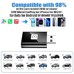 Mini Wireless Carplay Adapter for iPhone, 2025