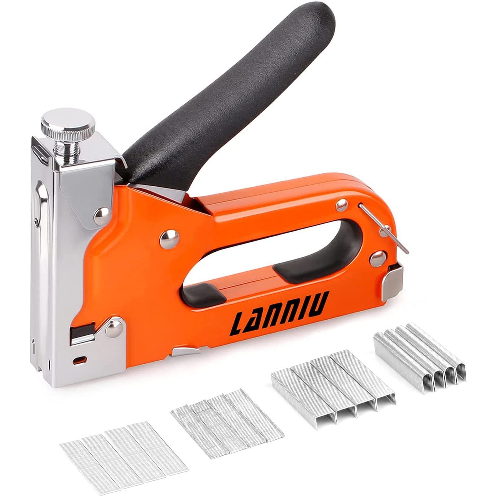 Heavy Duty 4 in 1 Staple Gun with 800 Staples for Upholstery, DIY, Fixing, Decoration, Carpentry, Furniture