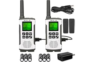 Retevis RT45 Walkie Talkies Rechargeable, 2 Way Radios Long Range, FRS Two Way Radio, FRS, Flashlight, NOAA, Walkie Talkies f