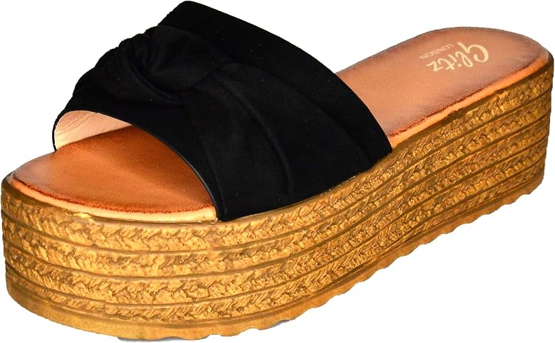 womens flatform sliders
