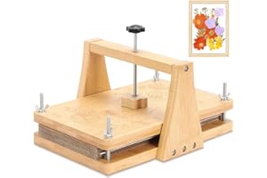 Gugxiom Flower Press Kit, 10.8" x 6.8" Large Wooden Flower Press, Even Pressure, DIY Arts Pressing Kit for Making Dried Flowers/Plants, for Plant and Crafts Lover