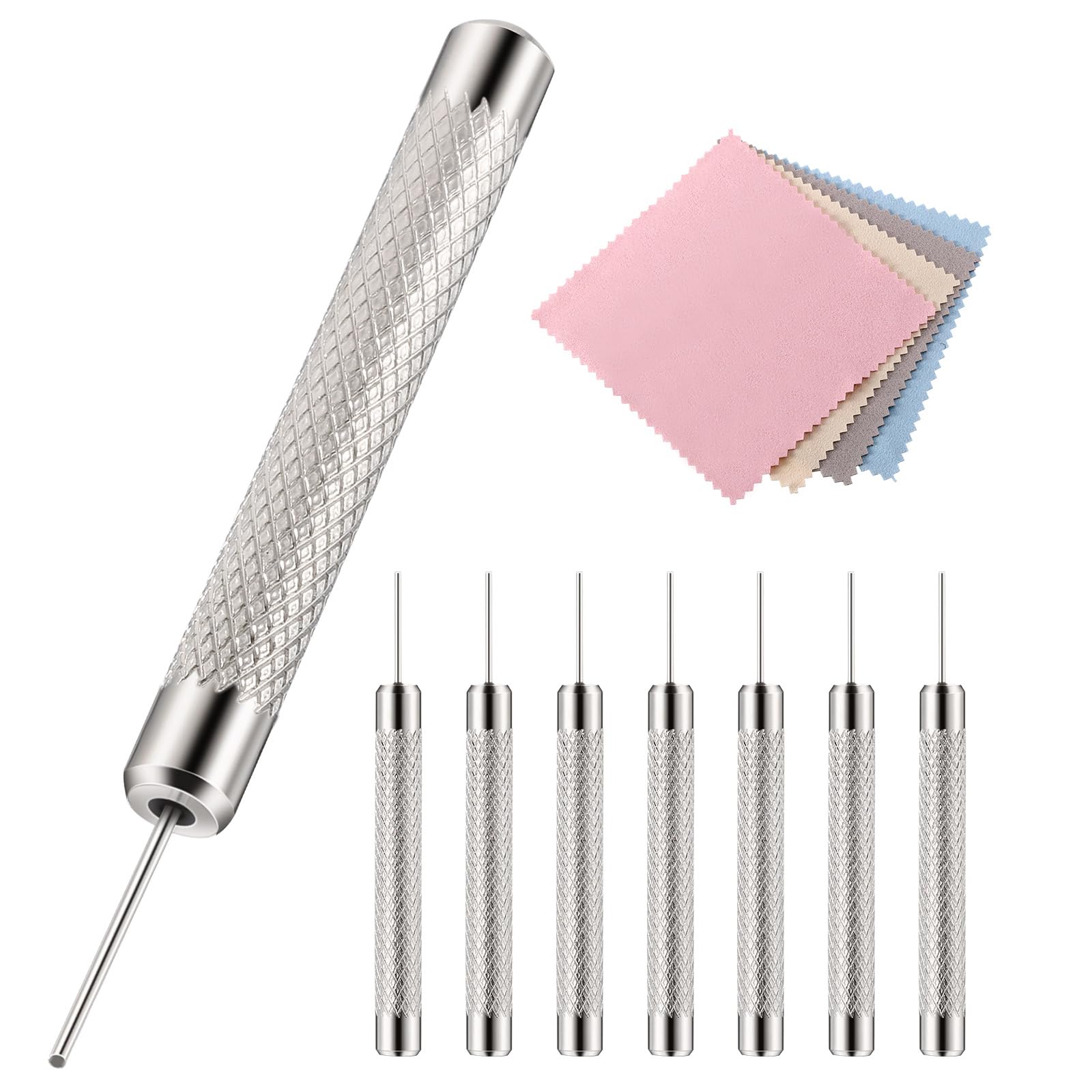 8 Pack SIM Card Ejector SIM Card Removal Tool Tray Ejector Pin Needle with 4 Cleaning Cloth Compatible with iPhone Models, iPads, iPods, Samsung Galaxy Note/S/Edge/J Series, HTC Phone Models