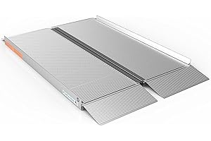 EZ-ACCESS SUITCASE 4 Feet by 30 Inches Portable Singlefold Ramp w/Ergonomic Handles, Extruded Tread, and Self Adjusting Bottom Transition Plates