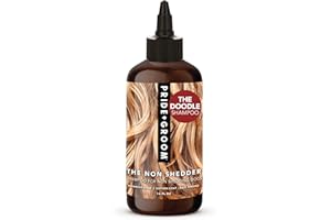 Pride and Groom The Non Shedder | Dog Grooming Shampoo for Doodles and Dogs That Do Not Shed | Tearless All Natural Body Wash with Coat-Specific Ingredients That Enhance Shine – 16oz