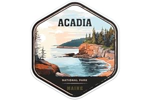 GENERIC Acadia National Park Sticker - Waterproof Vinyl Decal for Car Bumper, Laptop, Water Bottle, Wall, and Window, Size - 3'' Longer Side