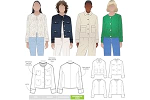 STYLEARC Style Arc Sewing Pattern - Delphine Woven Jacket (Sizes 04-16)