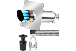 EXODIOS Upgraded Generator Exhaust Extension Kit, Stainless Steel, with Muffler And Insulated Through-Wall Mounting Plate, Exhaust Adapter, Exhaust Pipe, U-bolt Clamps, for Firman and Hond
