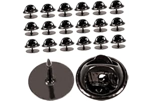 BCOATH Locking Pin Back Clutch for Lapel Pins Tie Tacks Badges Jewelry Making DIY Crafts Gun Black Secure