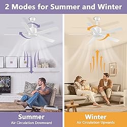 Outdoor Ceiling Fan, BECLOG Ceiling Fans 60” with