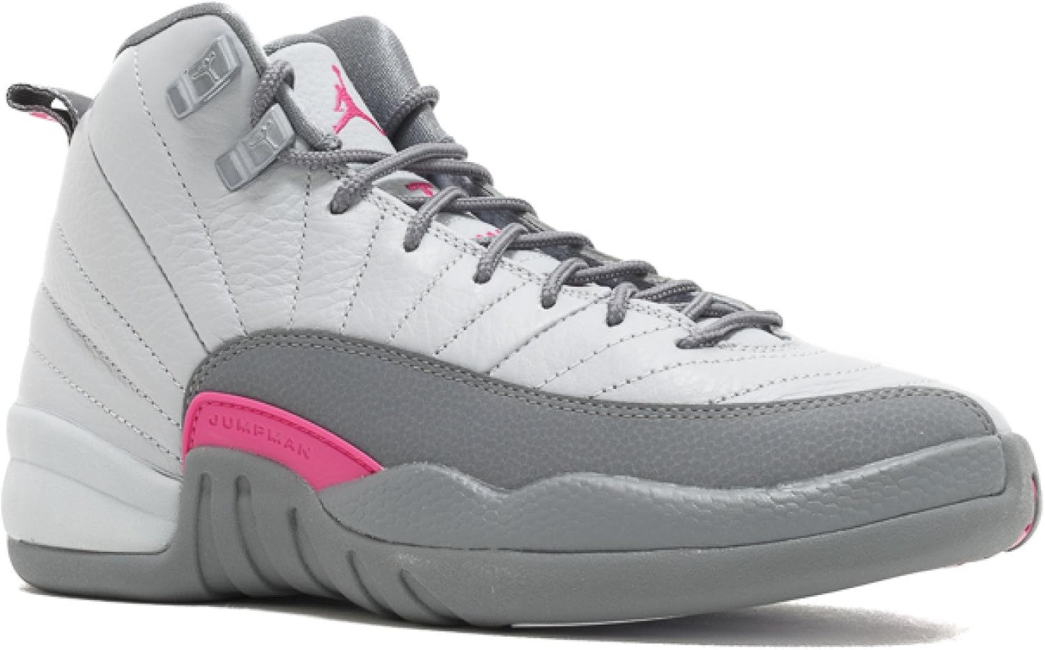 Amazon.com | Nike Air Jordan 12 Retro GG Grey/Pink Big Girls Basketball Shoes 510815-029 (4.5 