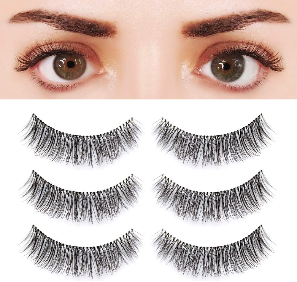 BEPHOLAN Mink Lashes| Ultra Thin Fiber Eyelashes| CAT EYES LOOK| 100% Cruelty-Free & Handmade| Reusable False Eyelashes|3 Pairs Package| Easy to Apply| XMZ93