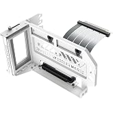 Cooler Master Gen5 Vertical Graphics Card Holder, PCIe 5.0 Riser White | E-ATX, ATX &amp; Micro-ATX Cases, Vertical Graphics Card Holder Mount, PCIe 5.0 x16 Riser, Adjustable Mount, Triple-Slot Support
