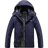 OTU Men's Lightweight Waterproof Hooded Rain Jacket Outdoor Raincoat Shell Jacket for Hiking Travel