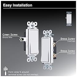 GE Paddle Rocker Switch - Single Pole