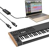 LEKATO USB MIDI Cable 5 Pin 6.5Ft In/Out Interface Indicator Light MIDI view 6