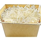 Hepertise 4.5 oz Natural Aspen Wood Excelsior Natural Color and Smell | Aspen Wood Wool Shavings Chips for Basket Filler, Gift Boxes Festival Decoration, Soil Cover, Crafts Protection