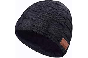 Bluetooth Beanie, Mens Gifts, Womens Wireless Bluetooth Hat, Winter Music Cap with Bluetooth Upgraded 5.0 HD Stereo Speakers 