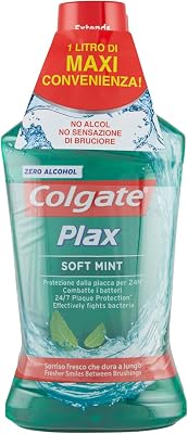 Enjuague Bucal Plax Soft Mint Sin Alcohol, 2 uds x 500ml