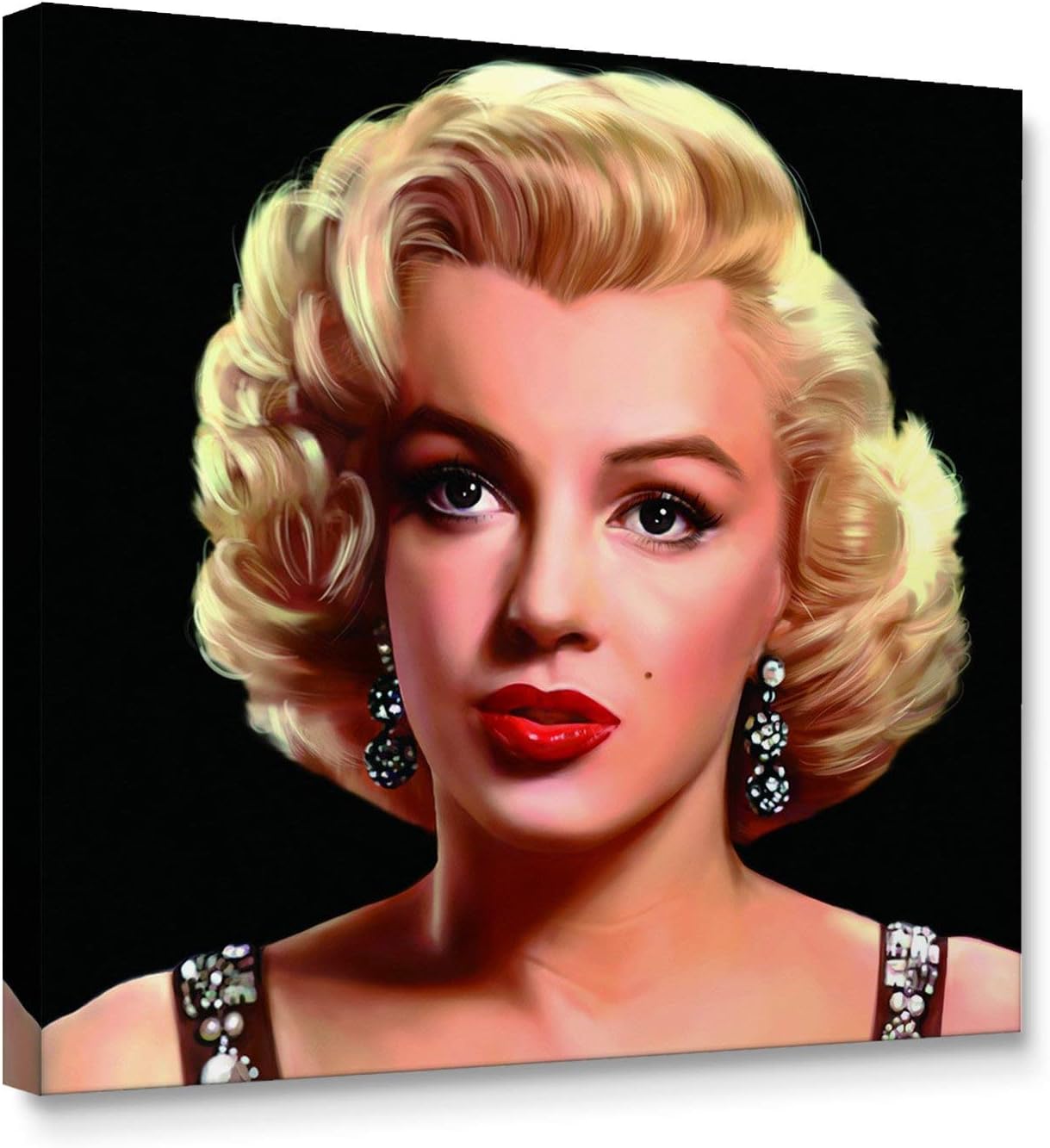 Niwo Art-Marilyn Monroe A, Classic Movie Stars Canvas Wall Art Home Decor,Stretched Ready to Hang