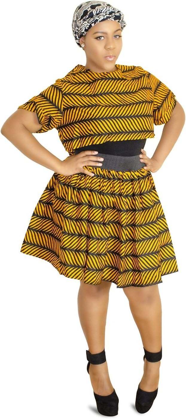 Adaeze African Print shirt & skirt combo Anakara, African fashion, African print Large/XL (Medium/Large)