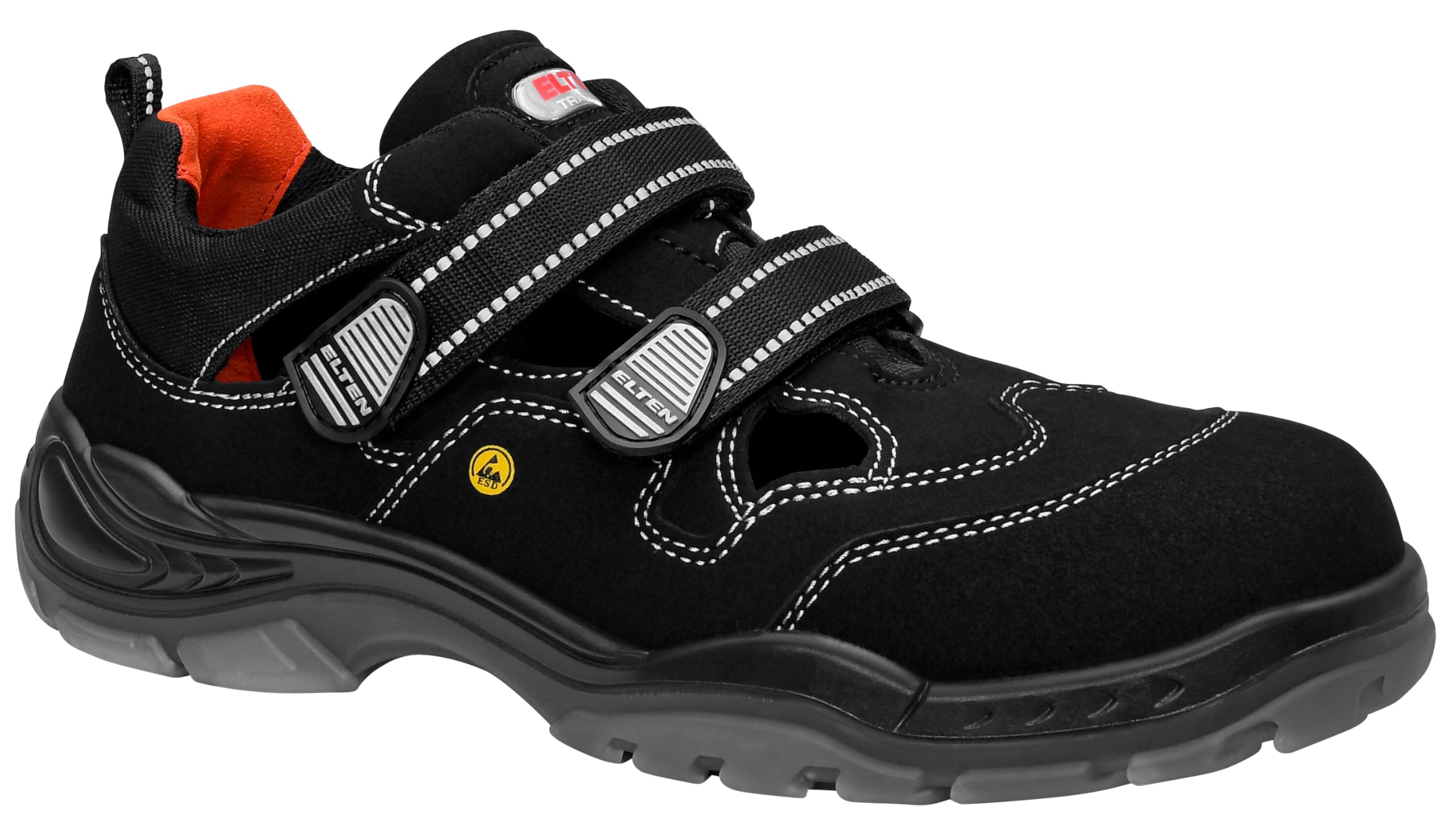 ELTEN Scott ESD S1 Men's Safety Shoes, Work Shoes, Certified According to EN ISO 20345: S1, Plastic Cap (Black), EU 44 / UK 10