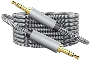 MORELECS Aux Cord 6.6ft, 3.5mm Audio Cable - Nylon Braided Aux Cable 3.5mm Male to Male AUX Cord for Car, Headphones, Home Stereos, Speaker