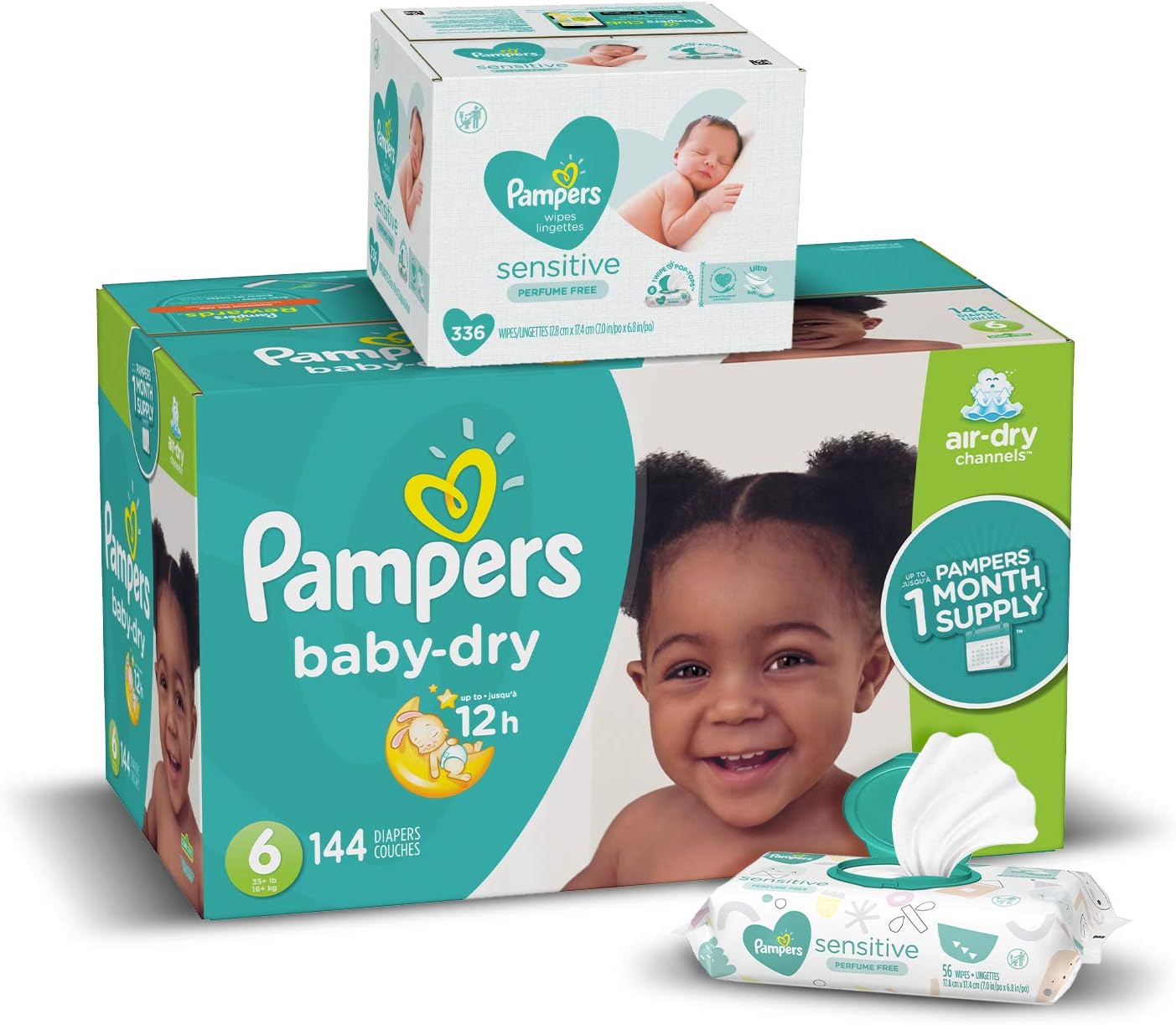 diapers box of 144 ct