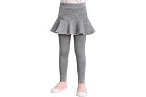 BOOPH Little Girls Leggings Pants with Tutu Skirts Kids Culottes Footless Tights