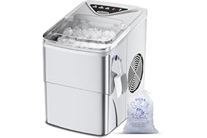 Ice Maker, Self-Cleaning Ice Machine Countertop, 26lbs in 24 Hrs Counter top Ice Maker, 2L Water Tank Low Noise,9 Bullet Cube