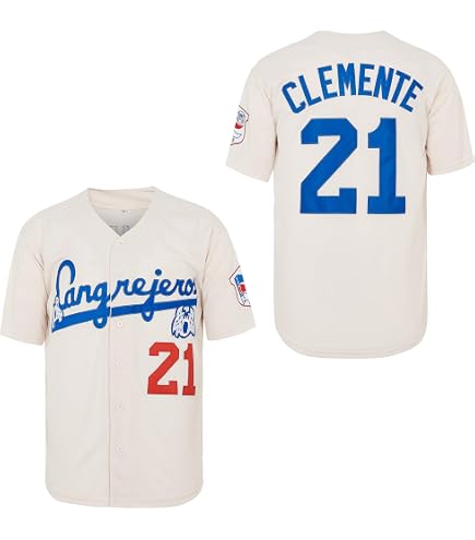 MLB ベースボールシャツ　ボストン　クレメンス　21 Amazon.com: Men's #21 Roberto Clemente Baseball Jersey Puerto Rico