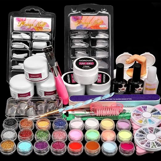 Morovan Acrylic Powder Nail Kit, Shiny Glitter Nail Art