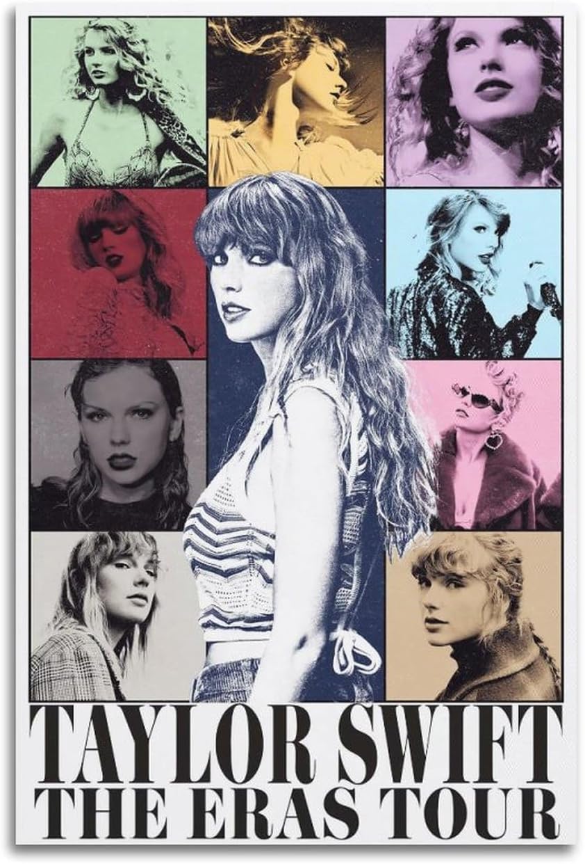 Wall Décor - AFFF Taylor%Swift% Poster Pop Singer The Ears Tour Conserts Poster Canvas 90s Wall Art Room Aesthetic Posters 12x18inch(30x45cm)