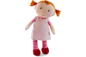 HABA Snug-up Roya – Soft Baby Doll with Red Hair, Removable Dress & Embroidered Face, Washable First Baby Doll