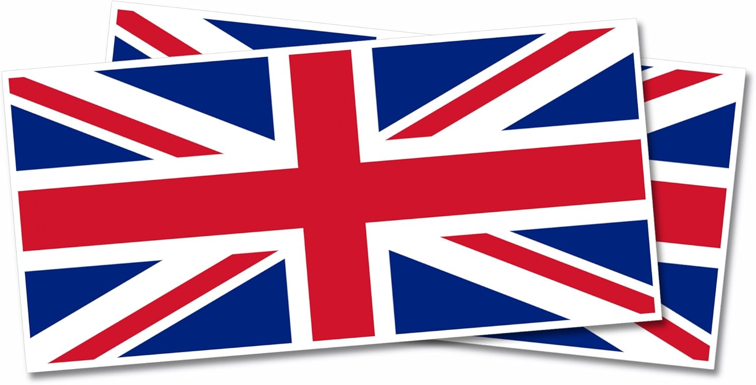 2 X British Flag Union Jack Car Stickers Removable Self Adhesive Waterproof Durable Vinyl Label Sticker 225mm X 106mm Amazon Co Uk Kitchen Home