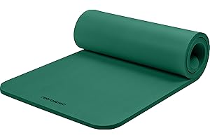 Retrospec Solana Yoga Mat 1" Thick w/Nylon Strap for Men & Women - Non Slip Exercise Mat for Home Yoga, Pilates, Stretching, 